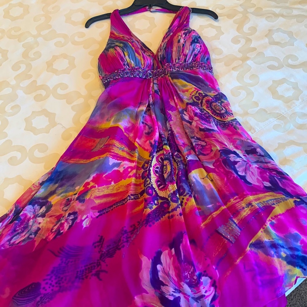 SPRING COLOR OF THE YEAR 💖💜💛Gorgeous SILK Hot Pink Cocktail Dress